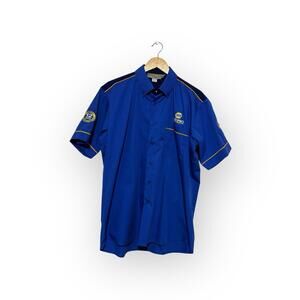 Vtg NAPA AutoPro Scorpion Apparel Work Shirt Men’s Large Blue Button Up Uniform